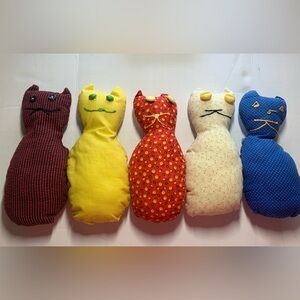 Vintage Handmade Litter of Multi Color Plush Kittens.         2094